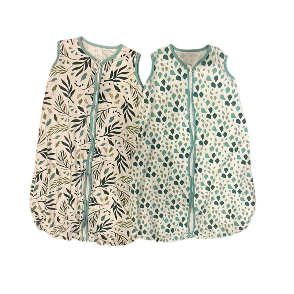 Cute Castle Baby Sleep Sack 2pk 12-18 Months‎ Green Leaf Cotton Wearable Blanket